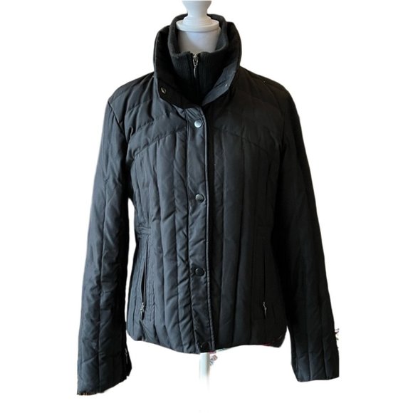 Down blend Puffer Quilted Jacket Kenneth Cole Reaction Black M - Picture 1 of 15